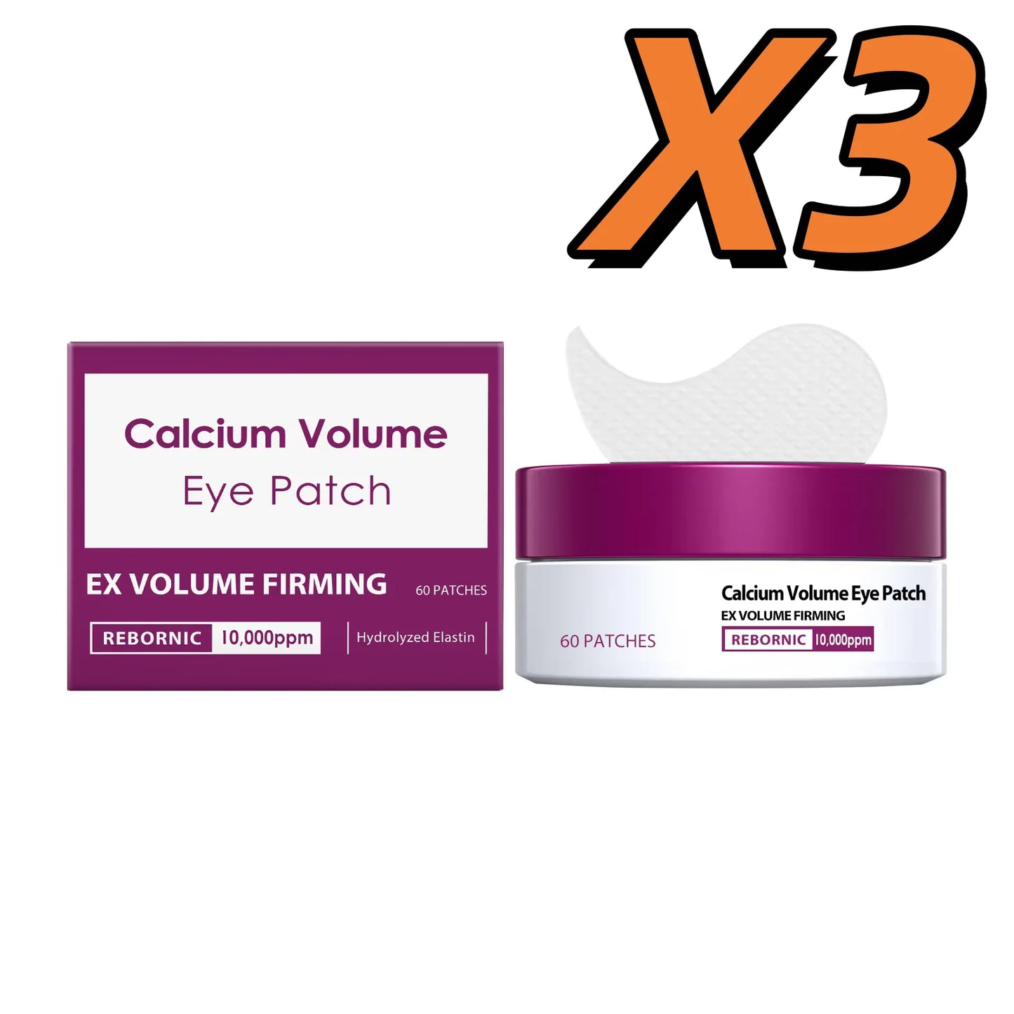 Calcium Volume Eye Patches anti Eye Bags Wrinkles Reduce Puffiness Lifting Firming Soft Smoothing Hydrating Eyes Mask Skin Care
