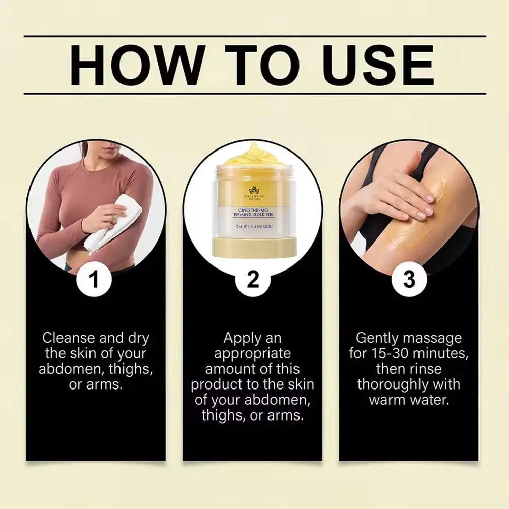 200G Original Brand Enhance Skin Elasticity Body Care Expressions Wellness Cryo Thermo Firming Gold Gel Waist Thigh Arm Buttock