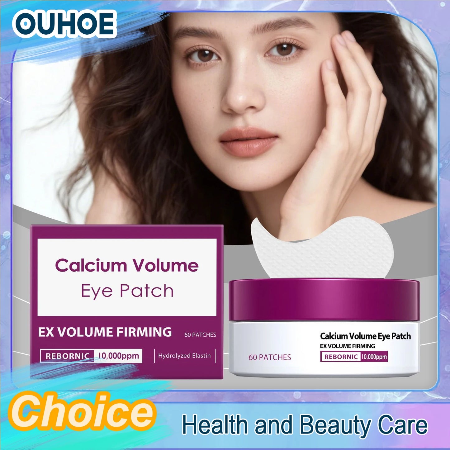 Calcium Volume Eye Patches anti Eye Bags Wrinkles Reduce Puffiness Lifting Firming Soft Smoothing Hydrating Eyes Mask Skin Care