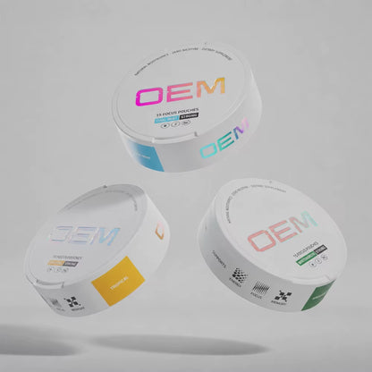 Wholesale OEM Oral Pouches Caffeine Free Focus Pouches Nootropic Alpha-Gpc L-Theanine Plant Based Energy Pouches Ultra Cans