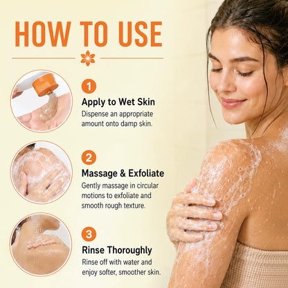 Private Label Salicylic Acid Body Wash for Keratosis Pilaris Deep Exfoliation Smooth Bumpy Uneven Skin Texture Shower Gel