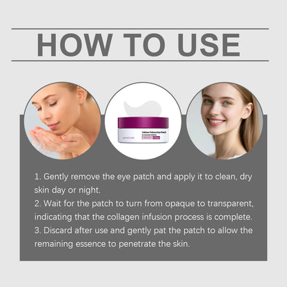 Calcium Volume Eye Patches anti Eye Bags Wrinkles Reduce Puffiness Lifting Firming Soft Smoothing Hydrating Eyes Mask Skin Care