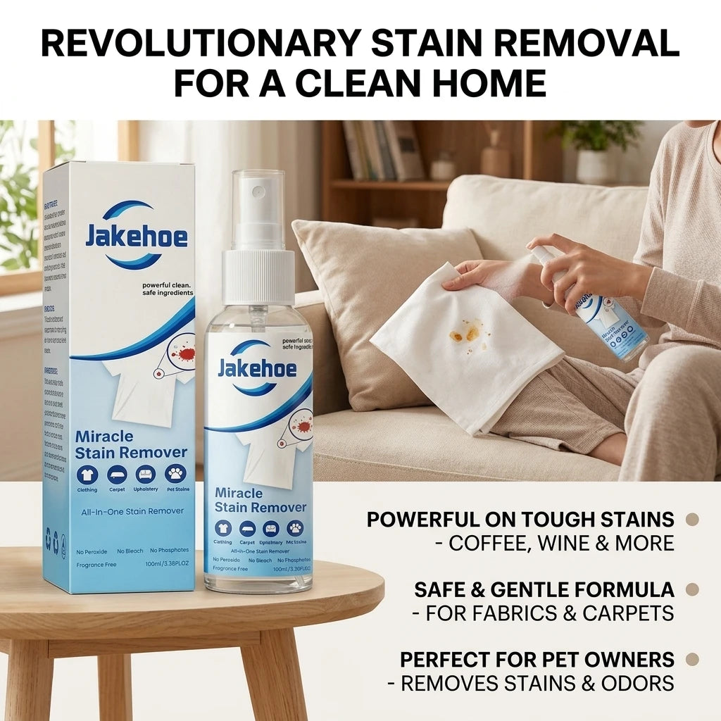 Miracle Stain Removing Spray Instant Eliminating Stubborn Stain Long-Lasting Fresh Scent Convenient Multi-Surface Fabric Cleaner